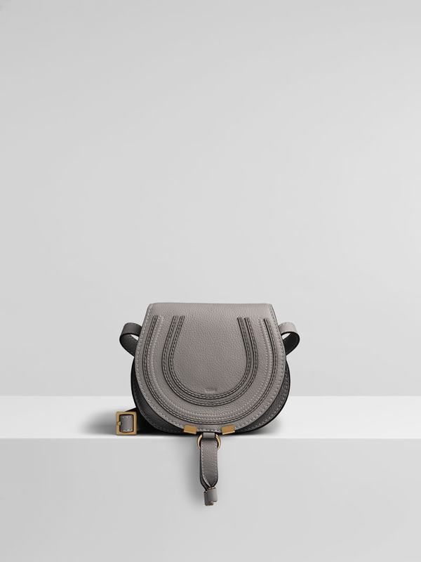 Mini Bolsos Mujer Chloé Marcie Gris Nylon NODI96473